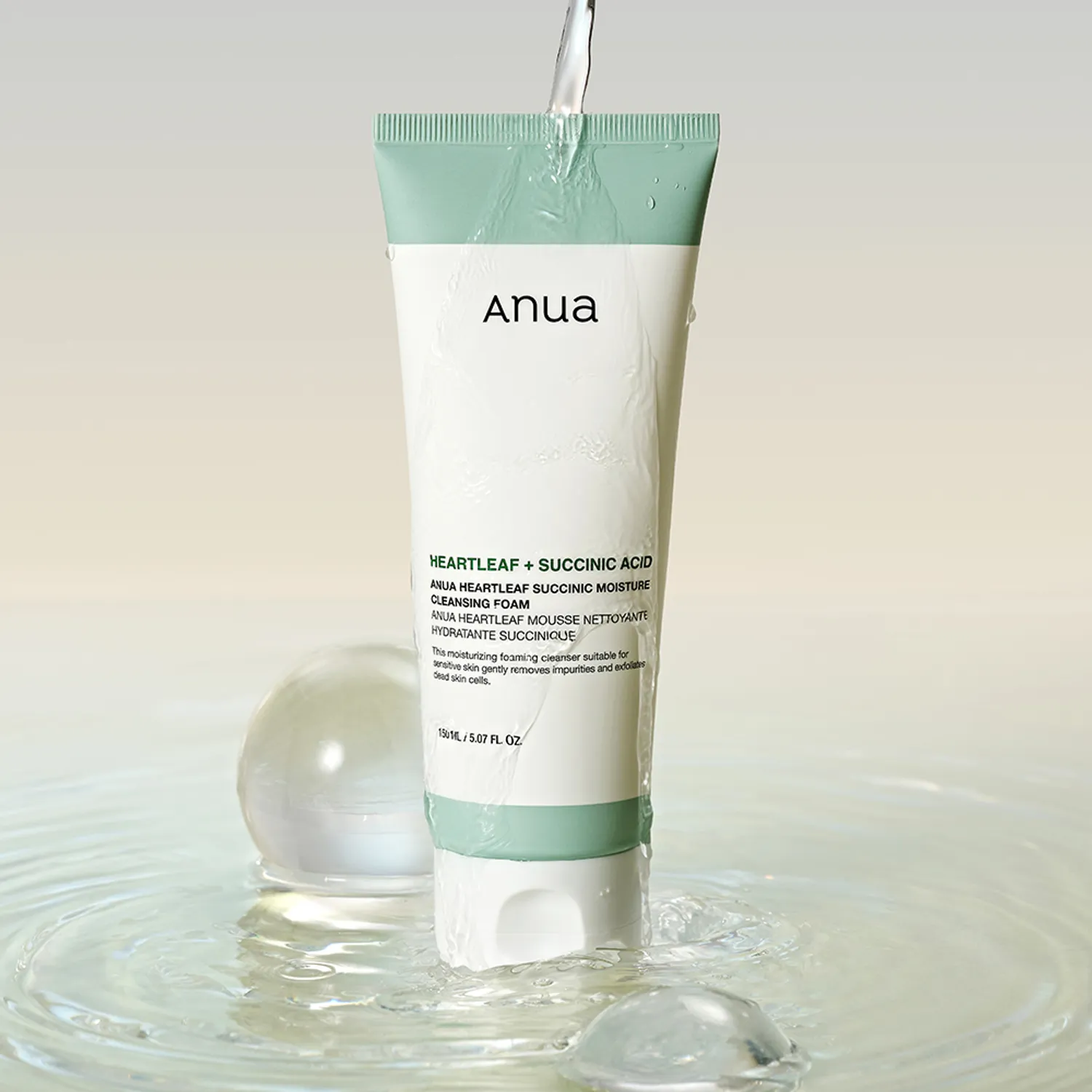 Anua Heartleaf Succinic Moisture Cleansing Foam 150ml 1