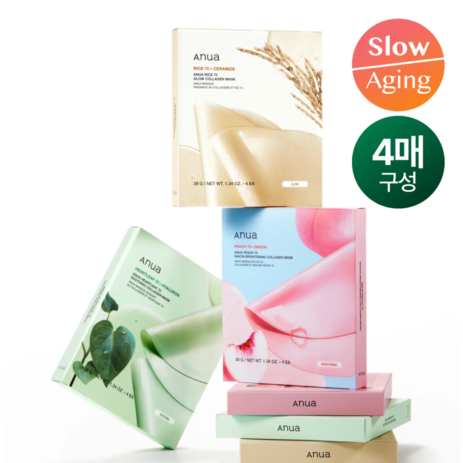 Anua Heartleaf 70 Soothing Collagen Mask Sheet 4ea 1