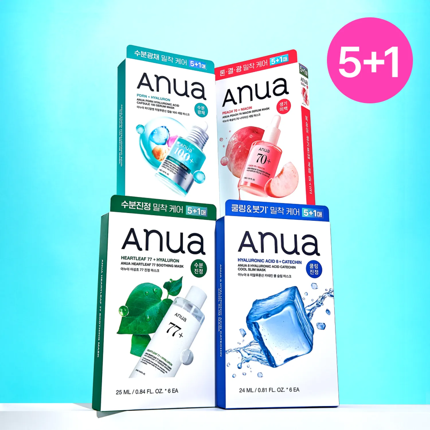 Anua Mask Sheet 5ea Set (+1ea) 1